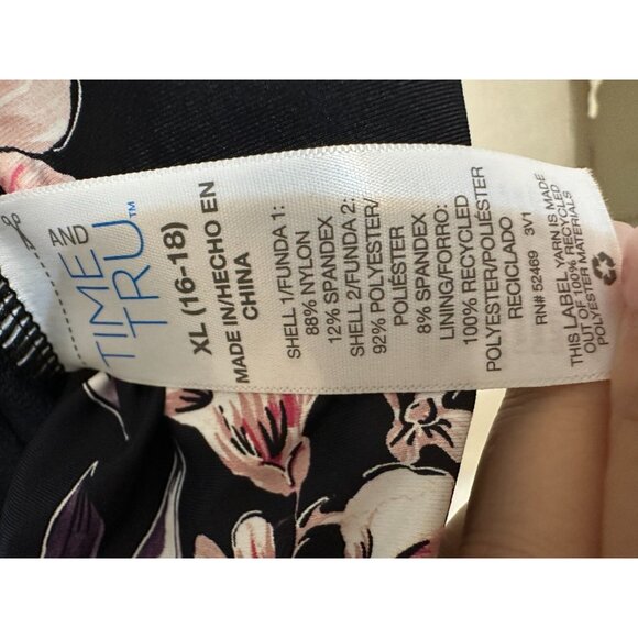 Tropical Floral Deep V neck Once Piece Swimsuit size XL Cheeky High Leg Travel - Picture 4 of 14